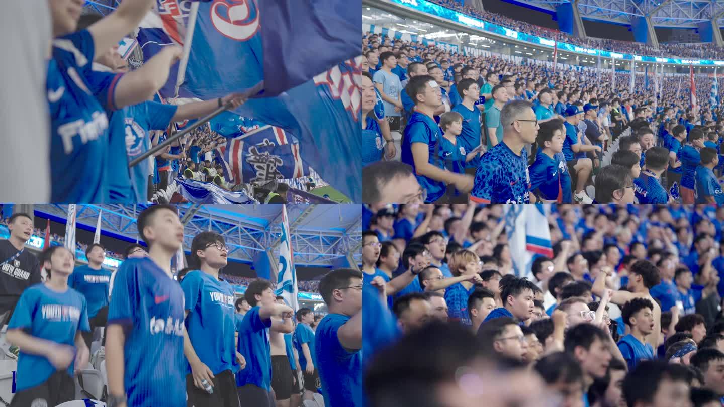 现场球迷热情高涨，赛场氛围热闹非凡